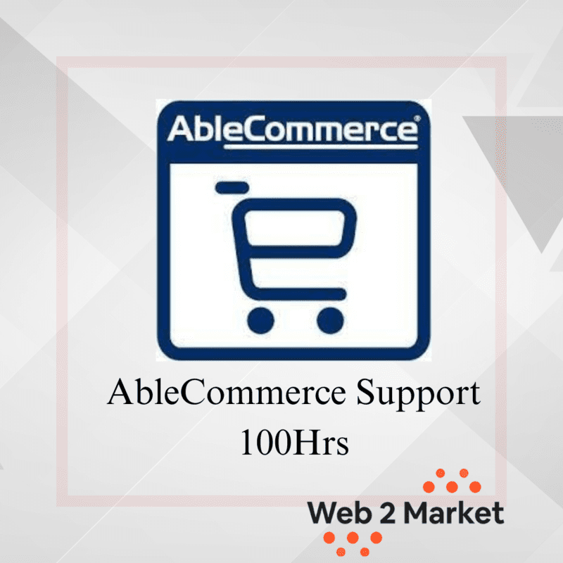 AbleCommerce Support for Development, Design, etc. | 100 Hours AbleCommerce Support for Development, Design, etc. | 100 Hours